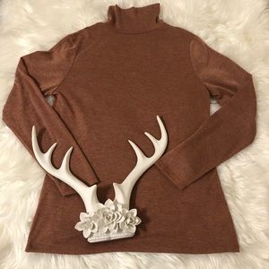 A New Day Mock Neck Long Sleeve Rust Color Large